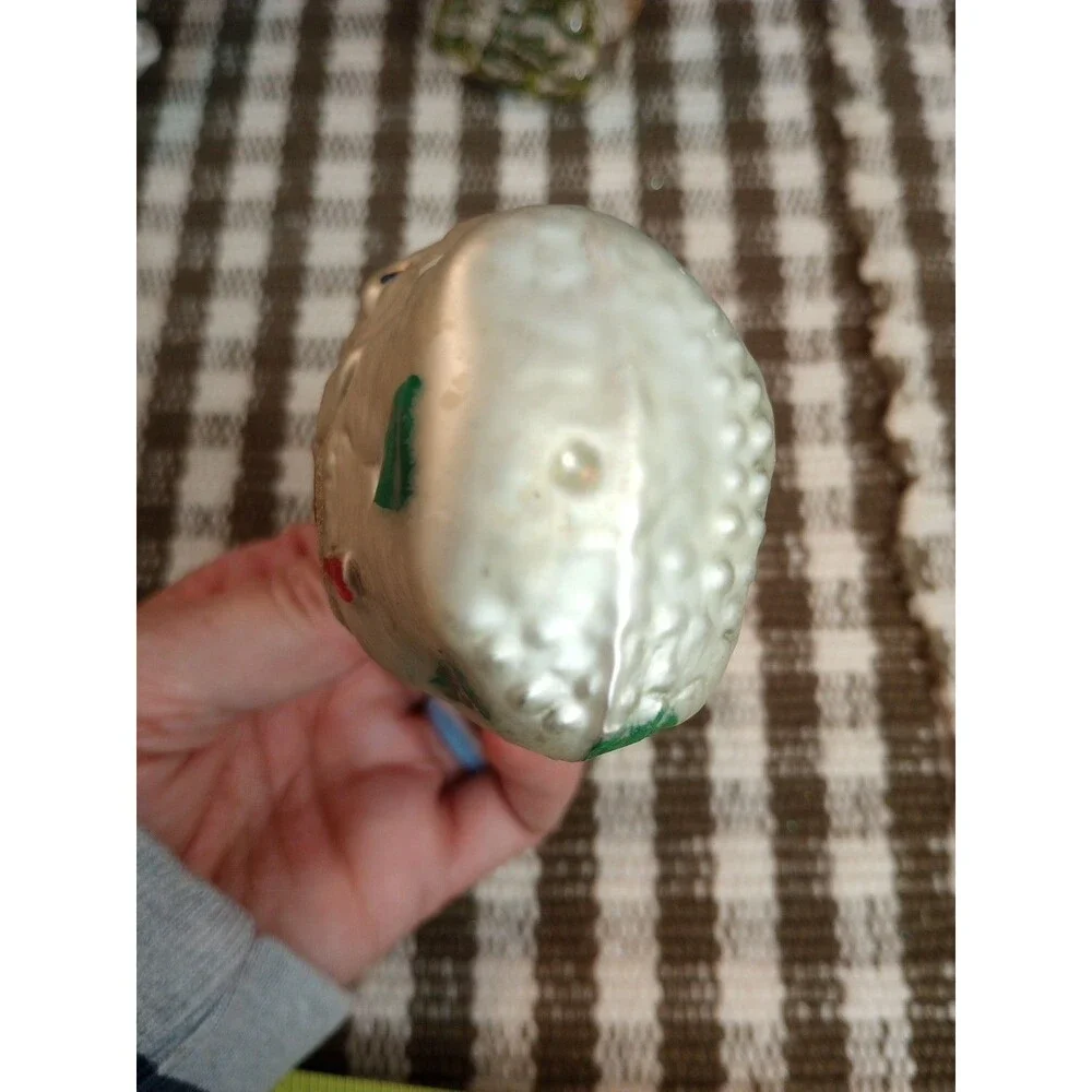 West Germany Vintage Blown Glass Elephant Christmas Tree Decoration Ornament